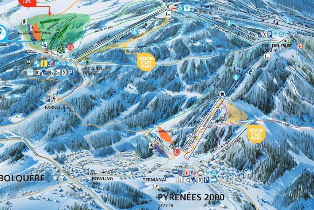 Apt Confortable Au Pied Des Pistes Et De La Foret Bolquere Bagian luar foto